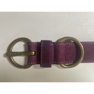 Coach Womens 100% Soft Leather Size Small Eggplant Purple Slow Fashion Quiet Lux